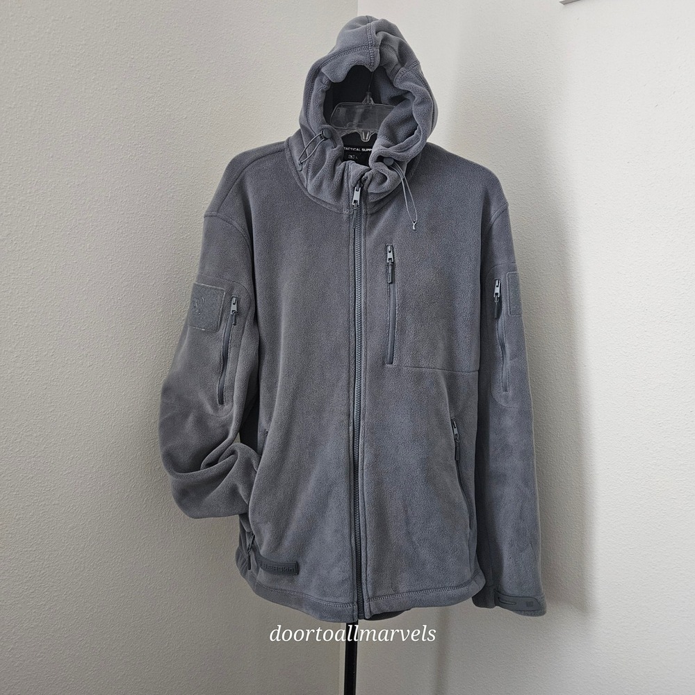 BÆRSkin Tactical BAER SKIN 4.0 Heavy Fleece Hooded Jacket sz L Full Zip EUC